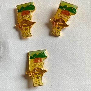 Masonic mason Cairo pin brooch lot of 3